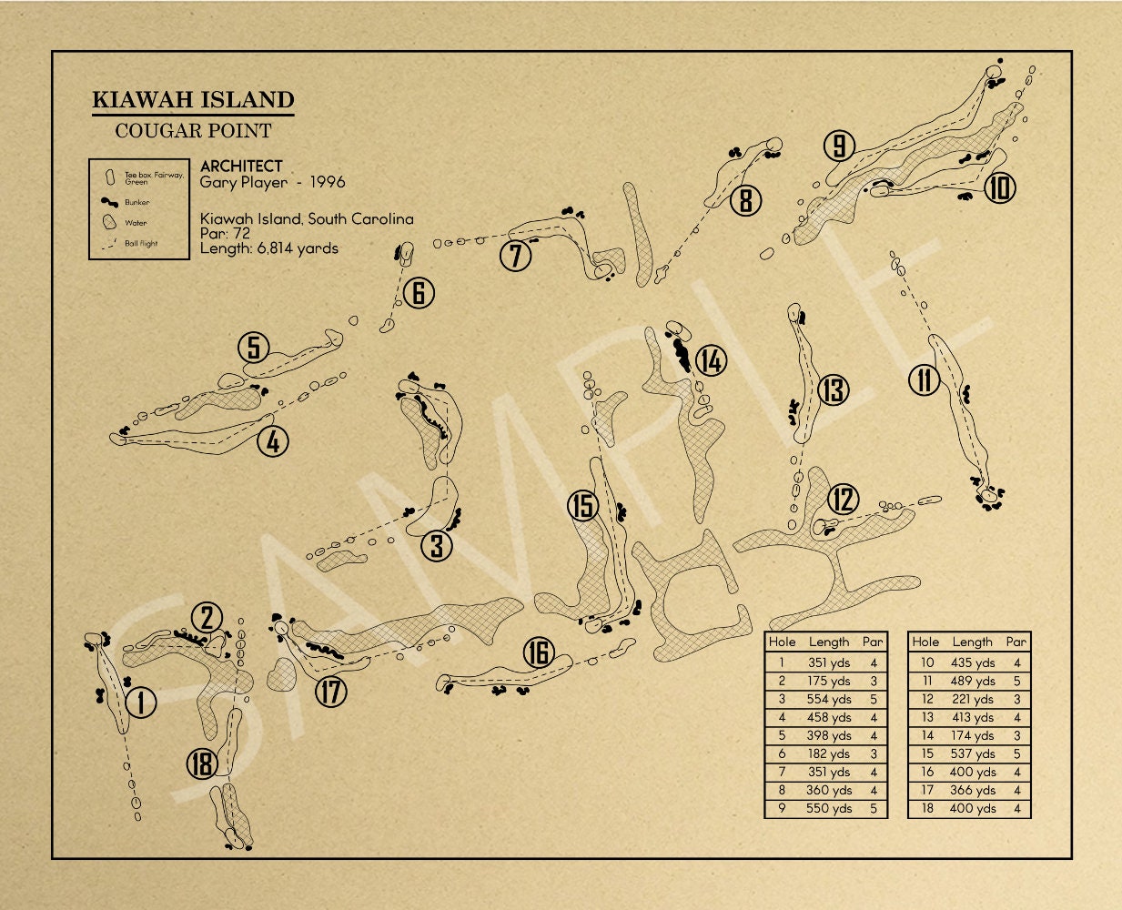 Cougar Point at Kiawah Island Outline (Print)