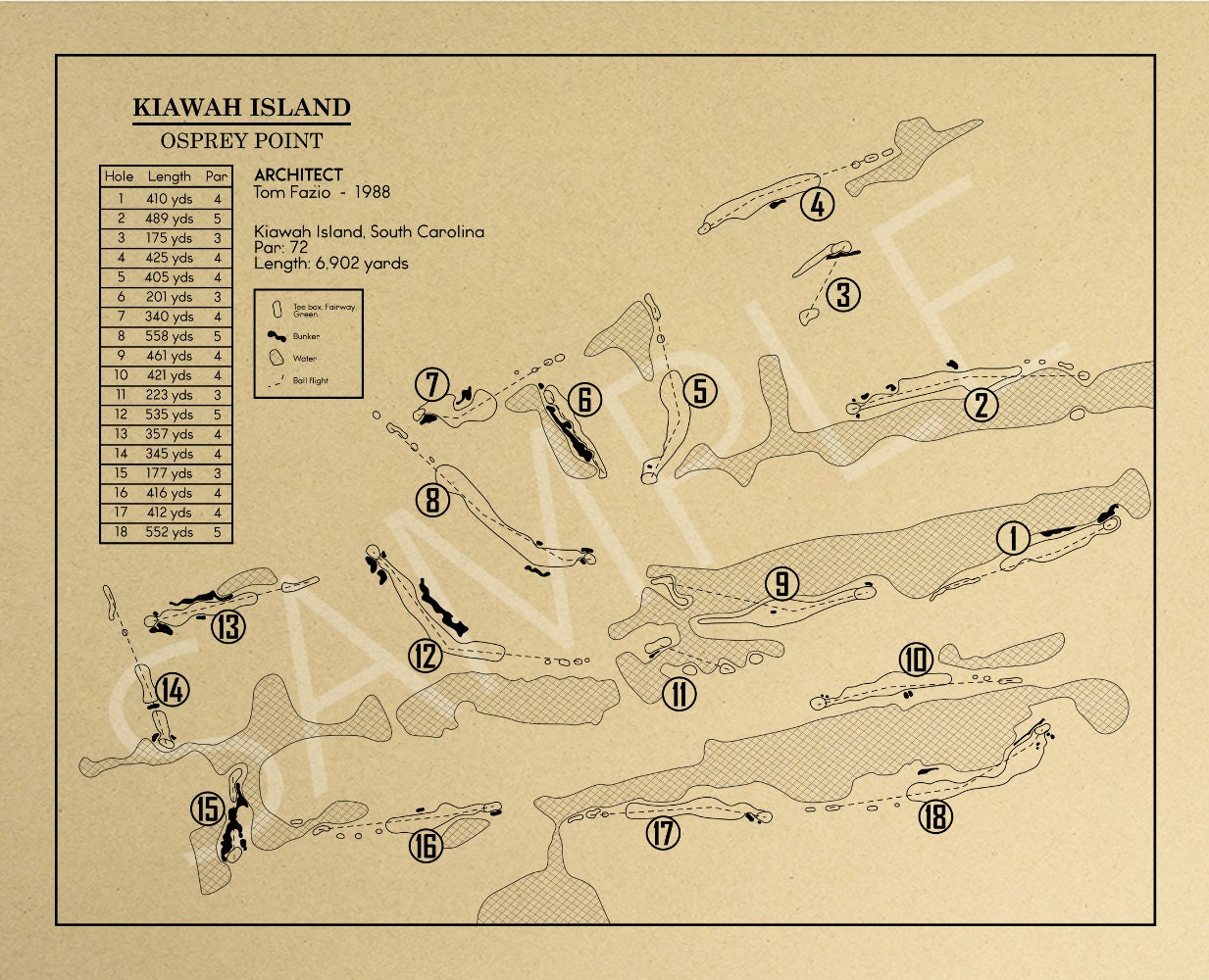Osprey Point at Kiawah Island Outline (Print)