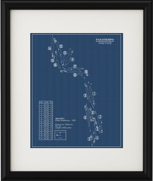 Pasatiempo Golf Club Blueprint (Print)