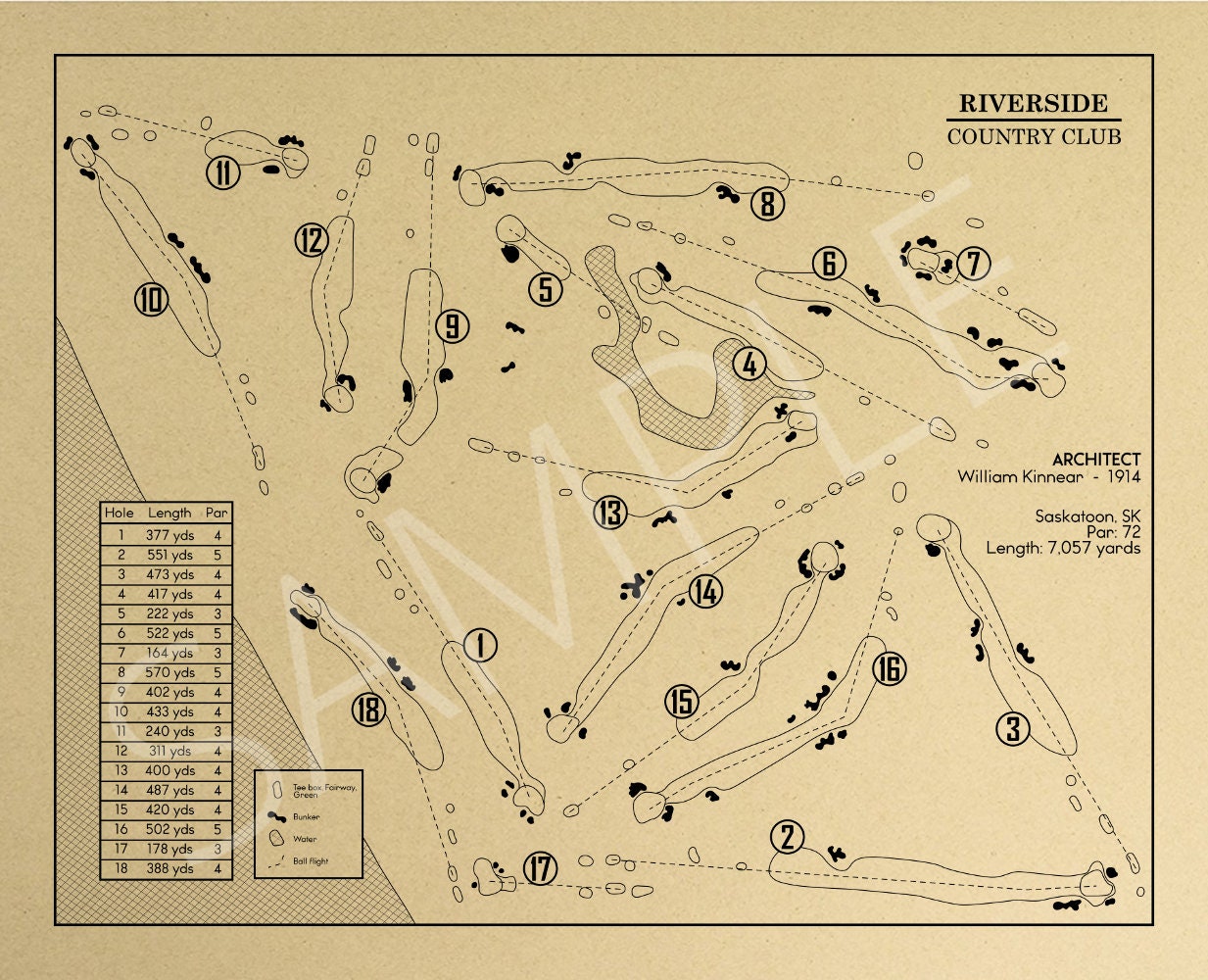Riverside Country Club Outline (Print)