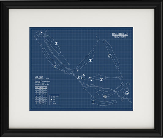 Immergrun Golf Club Blueprint (Print)