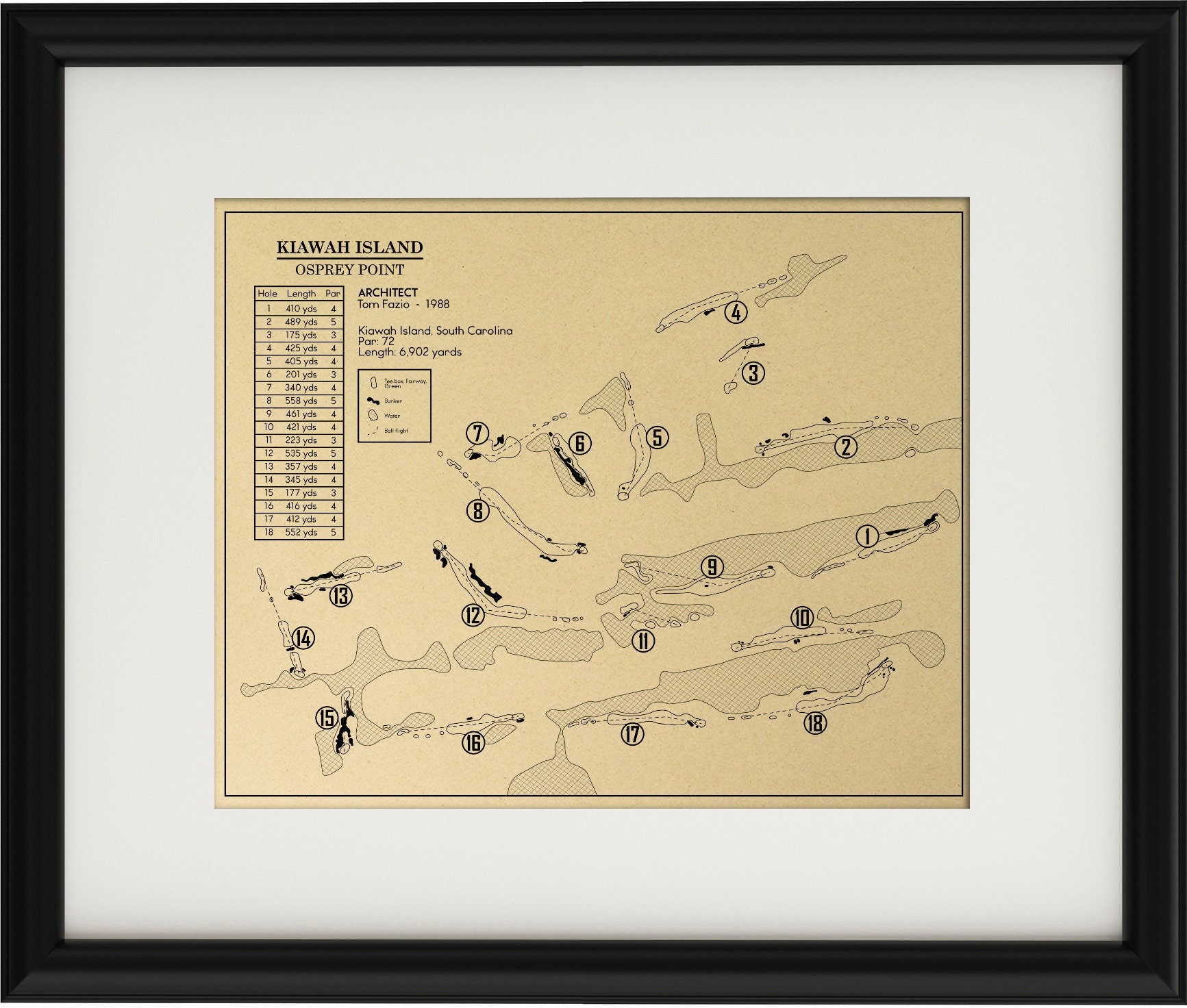 Osprey Point at Kiawah Island Outline (Print) – GolfBlueprints