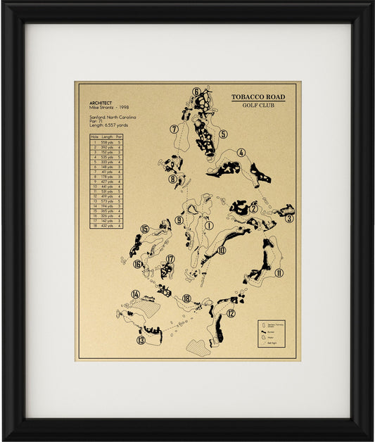 Tobacco Road Golf Club Outline (Print)