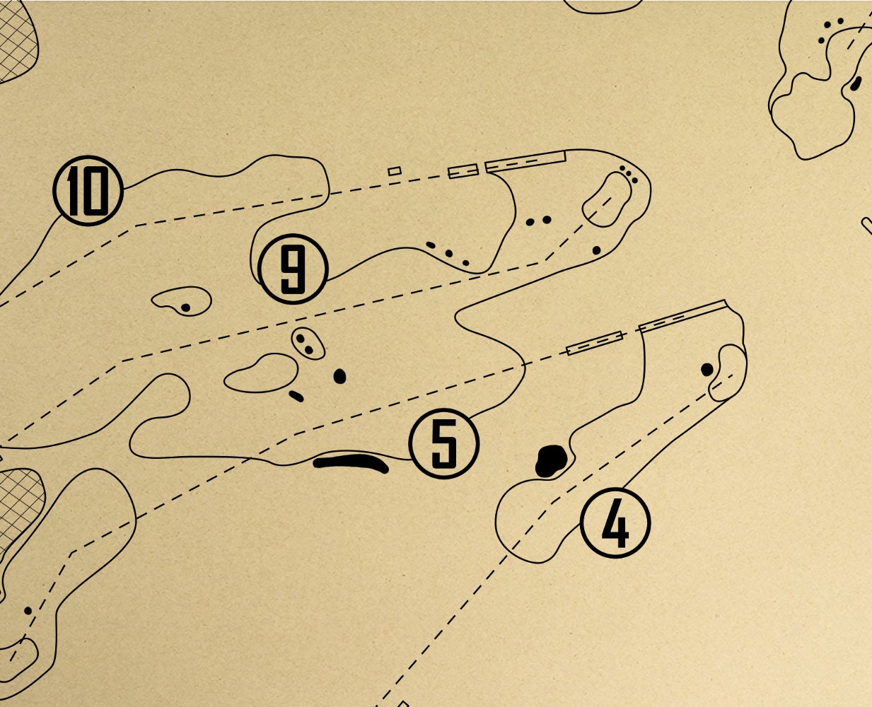 Secession Golf Club Outline (Print)