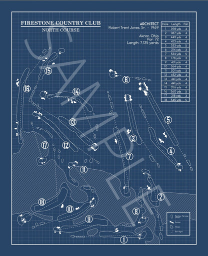 Firestone Country Club North Course Blueprint (Print)