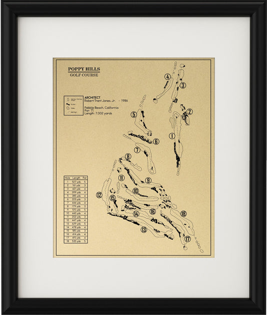 Poppy Hills Golf Course Outline (Print)