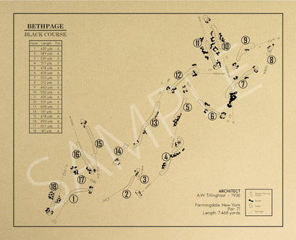 Bethpage Black Course Outline (Print) – GolfBlueprints