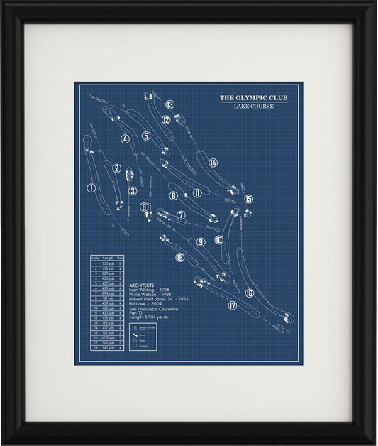 The Olympic Club Lake Course Blueprint (Print)