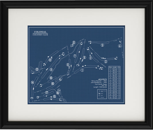 Colonial Country Club Blueprint (Print)