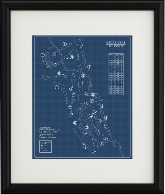 Cedar Brae Golf Club Blueprint (Print)