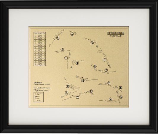 Springfield Golf Club Outline (Print)