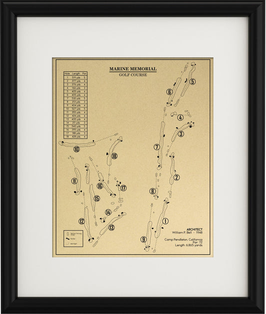 Marine Memorial Golf Course Outline (Print)