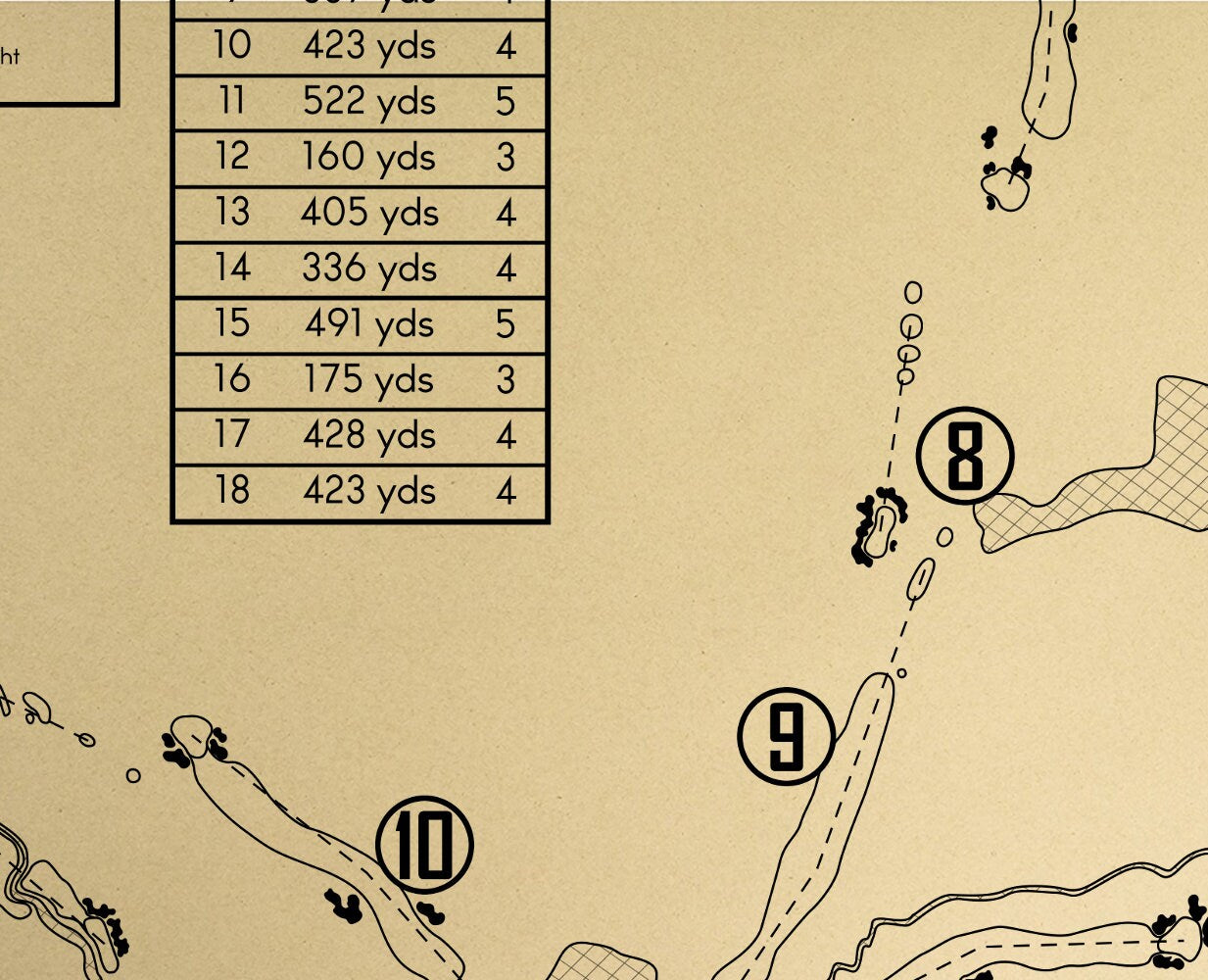 Muirfield Village Golf Club Outline (Print)