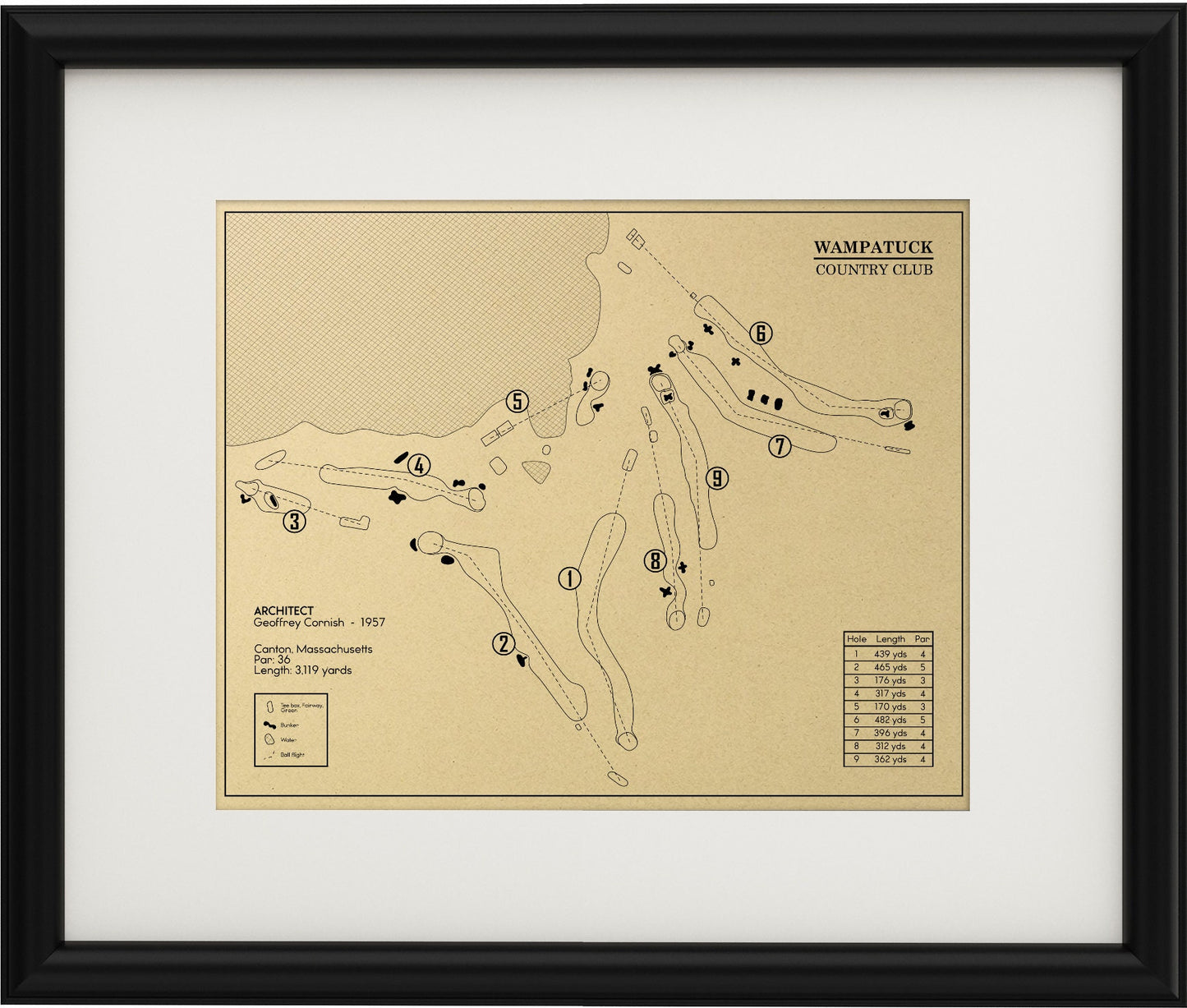 Wampatuck Country Club Outline (Print)