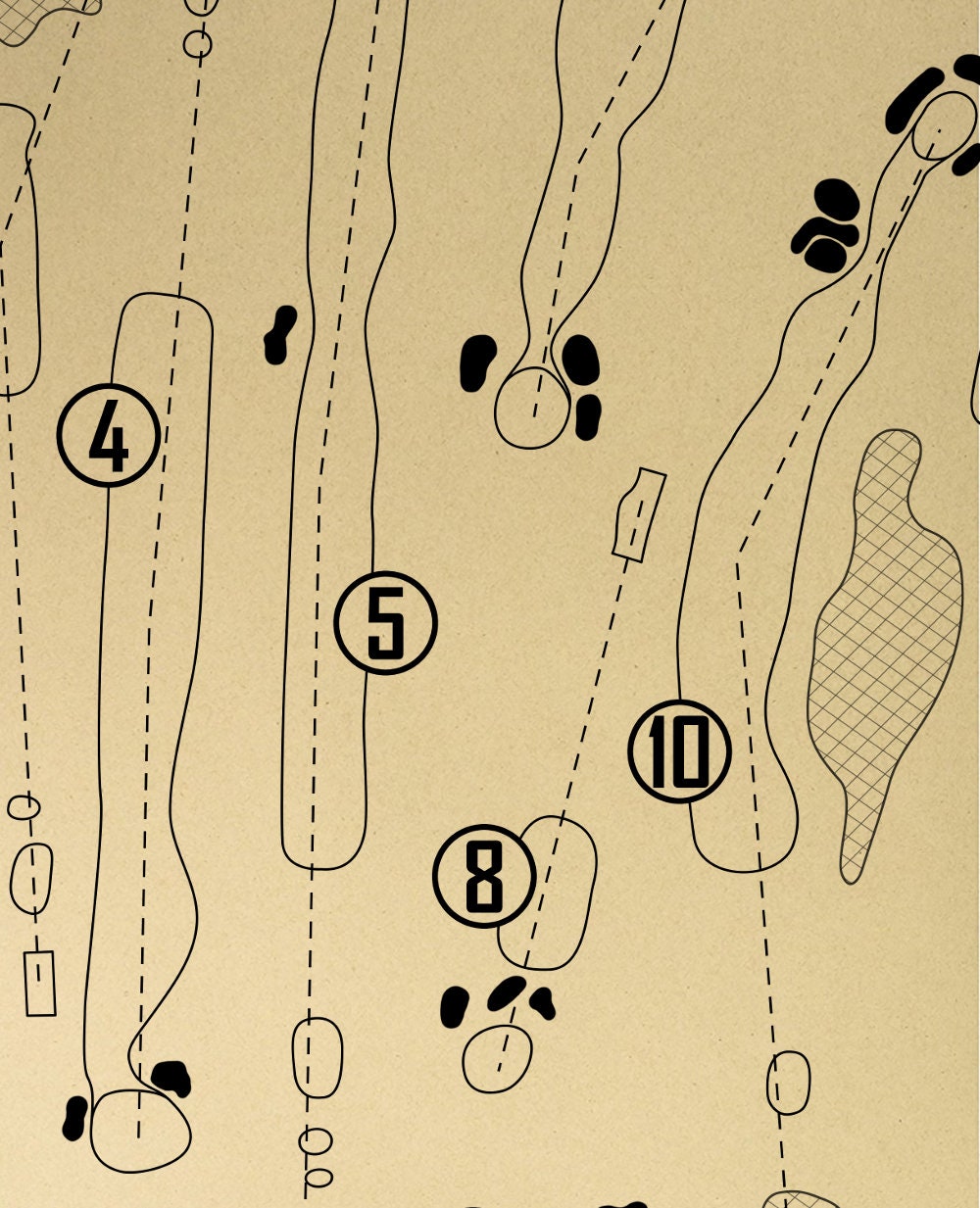 Beverly Golf & Tennis Club Outline (Print)