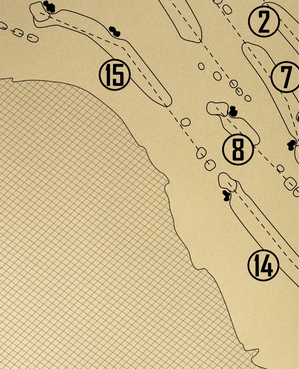 TPC Harding Park Harding Course Outline (Print) GolfBlueprints TPC Harding Park Harding Course Outline (Print) GolfBlueprints