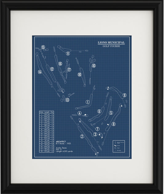 Lions Municipal Golf Course Blueprint (Print)