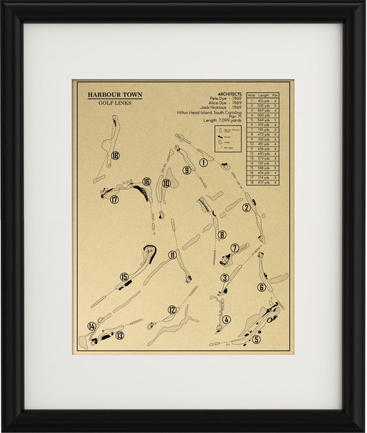 Harbour Town Golf Links Outline (Print)