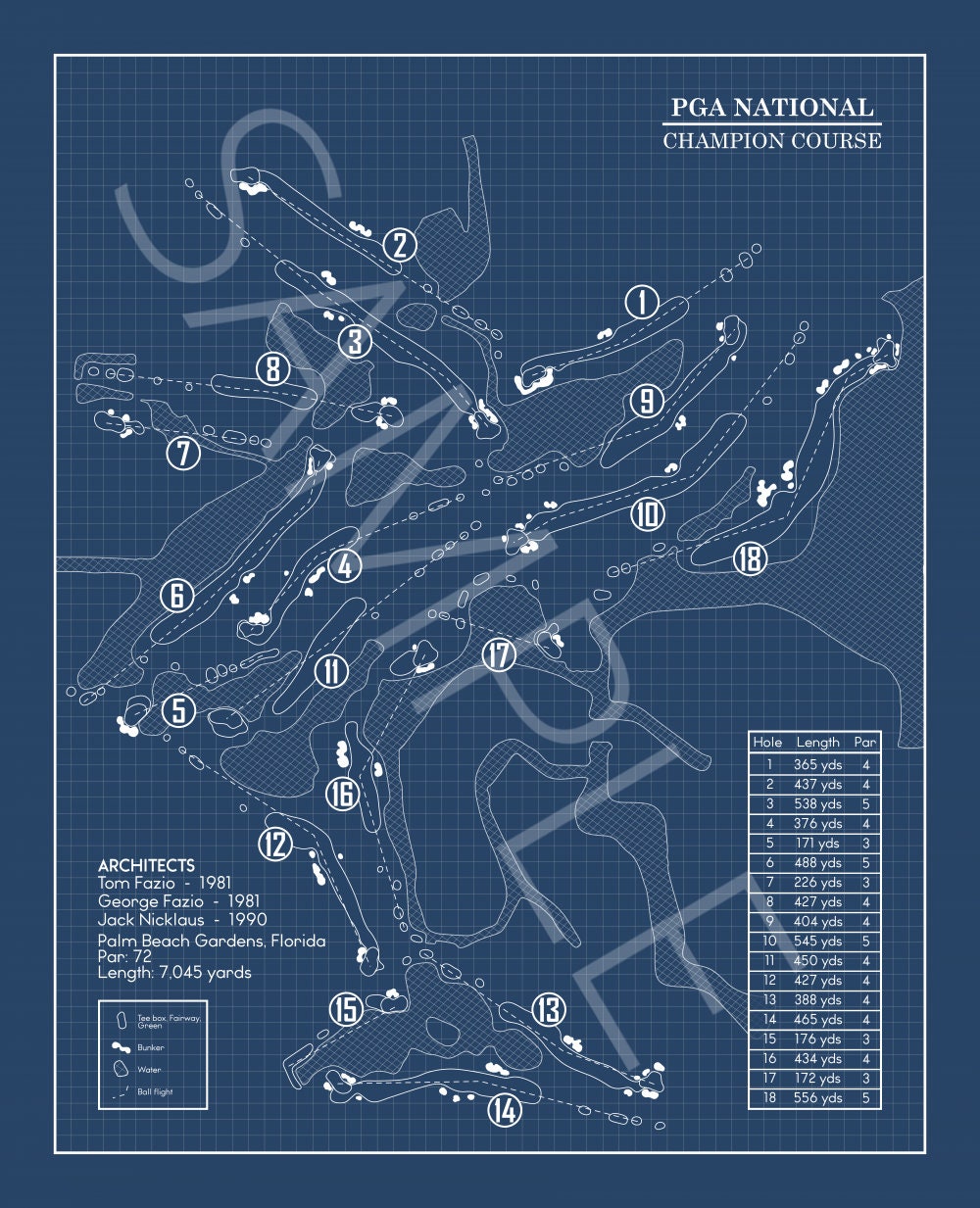 PGA National Champions Course Blueprint (Print)