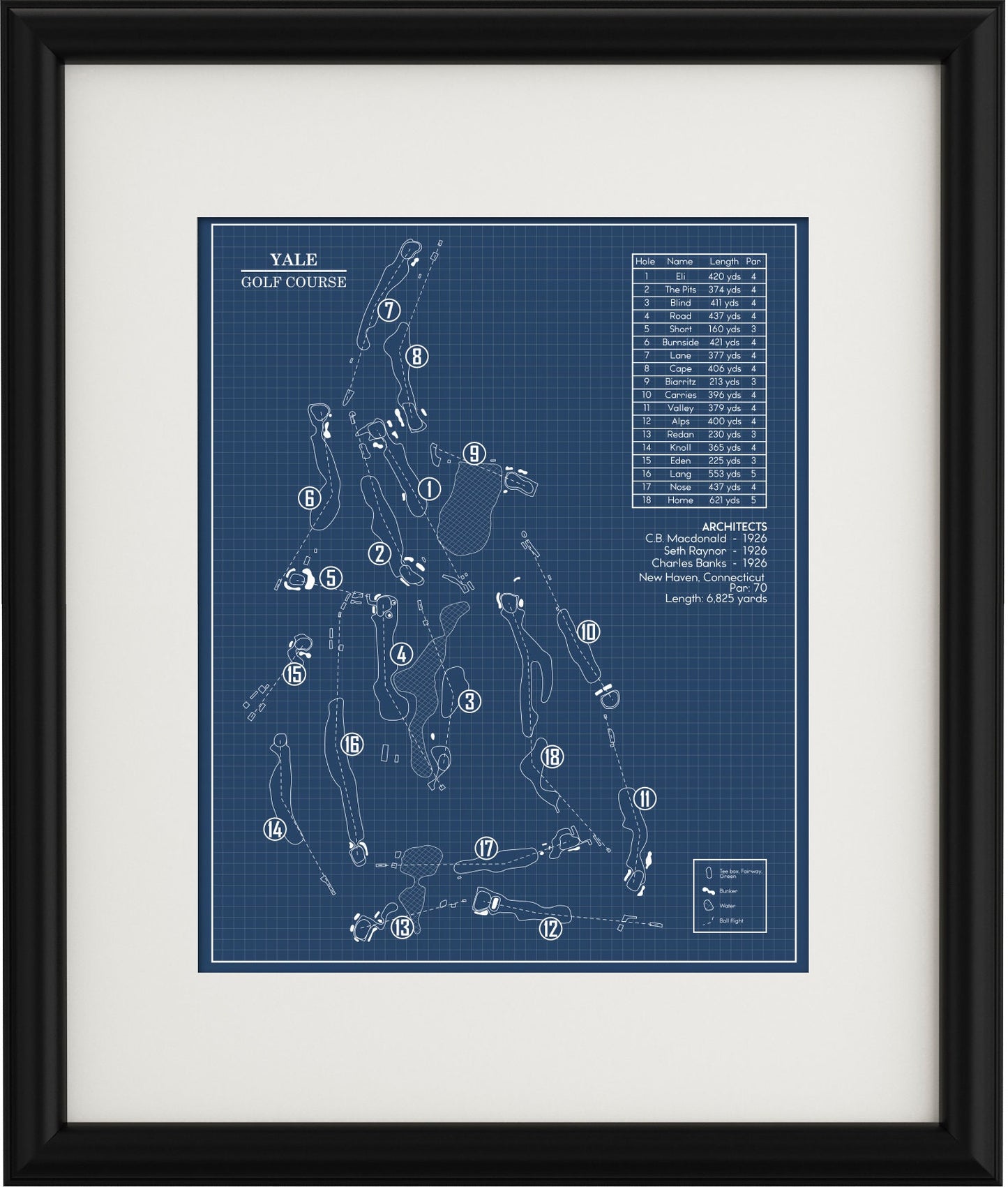 Yale Golf Course Blueprint (Print)