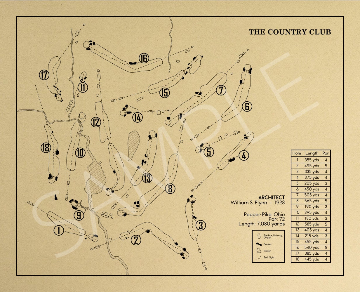The Country Club (Ohio) Outline (Print)