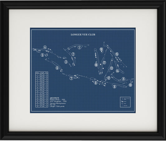 Longue Vue Club Blueprint (Print)