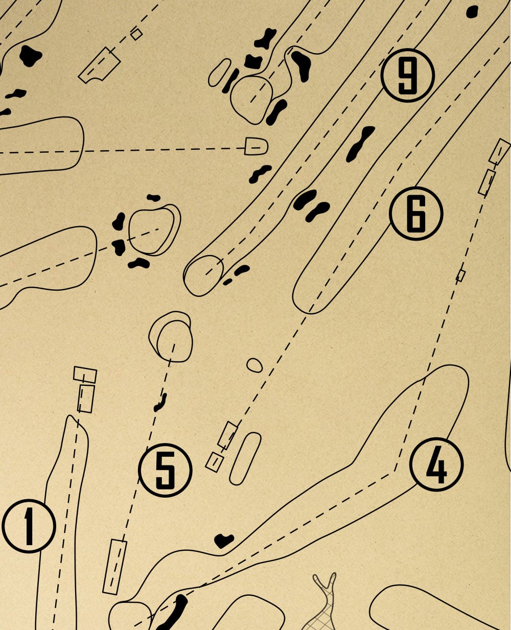 Metacomet Country Club Outline (Print)