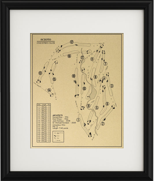 Scioto Country Club Outline (Print)