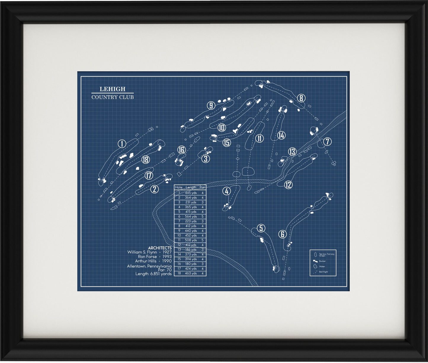 Lehigh Country Club Blueprint (Print)