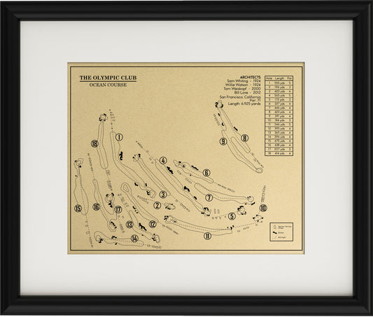 The Olympic Club Ocean Course Outline (Print)