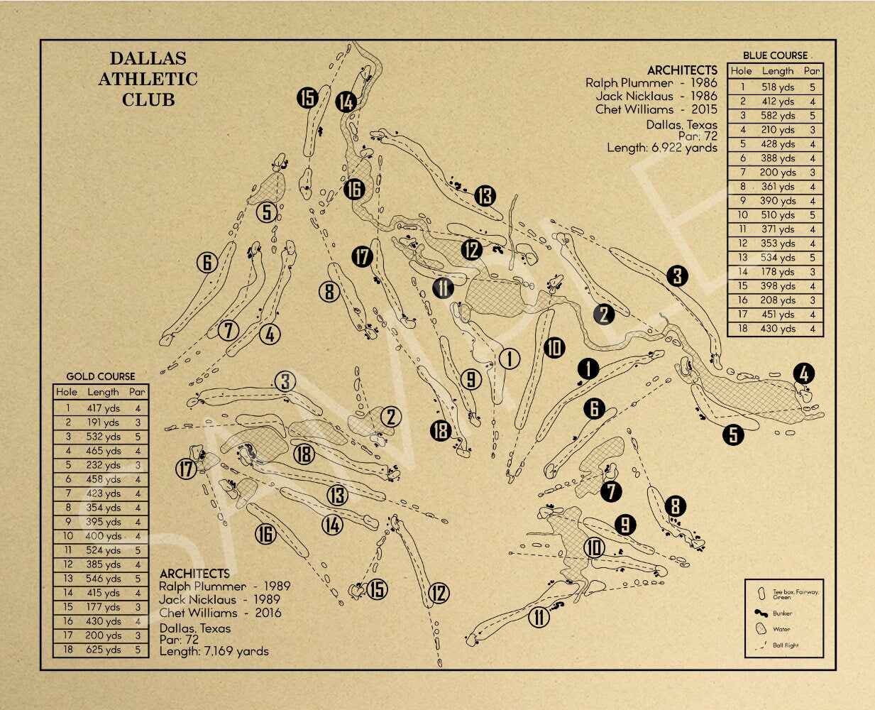 Dallas Athletic Club Outline (Print)