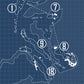 Kiawah Island Club Cassique Course Blueprint (Print)
