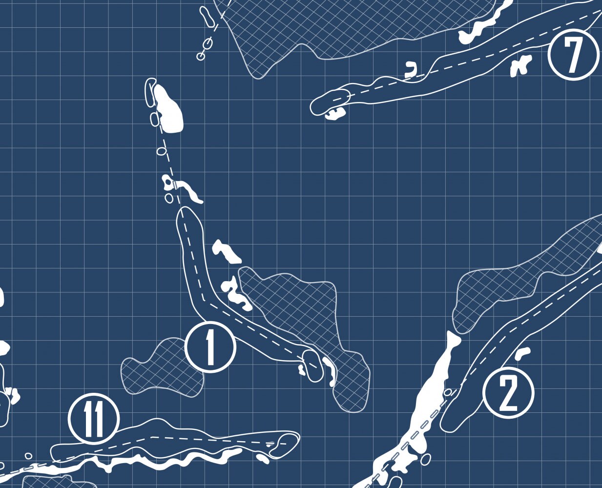 Kiawah Island Club River Course Blueprint (Print)