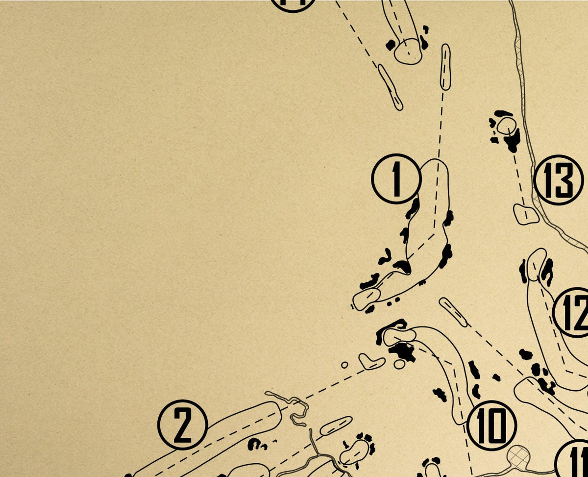 Merion Course Layout Merion Golf Club East Course Outline (Print) – GolfBlueprints