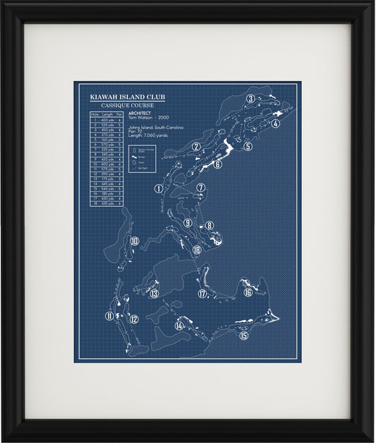 Kiawah Island Club Cassique Course Blueprint (Print)