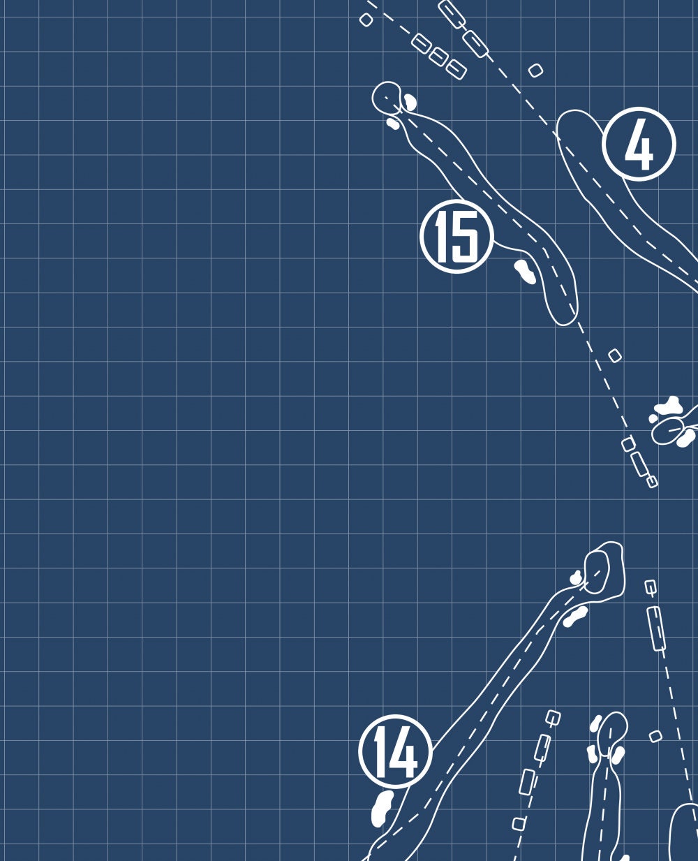 Congressional Country Club Gold Course Blueprint (Print)