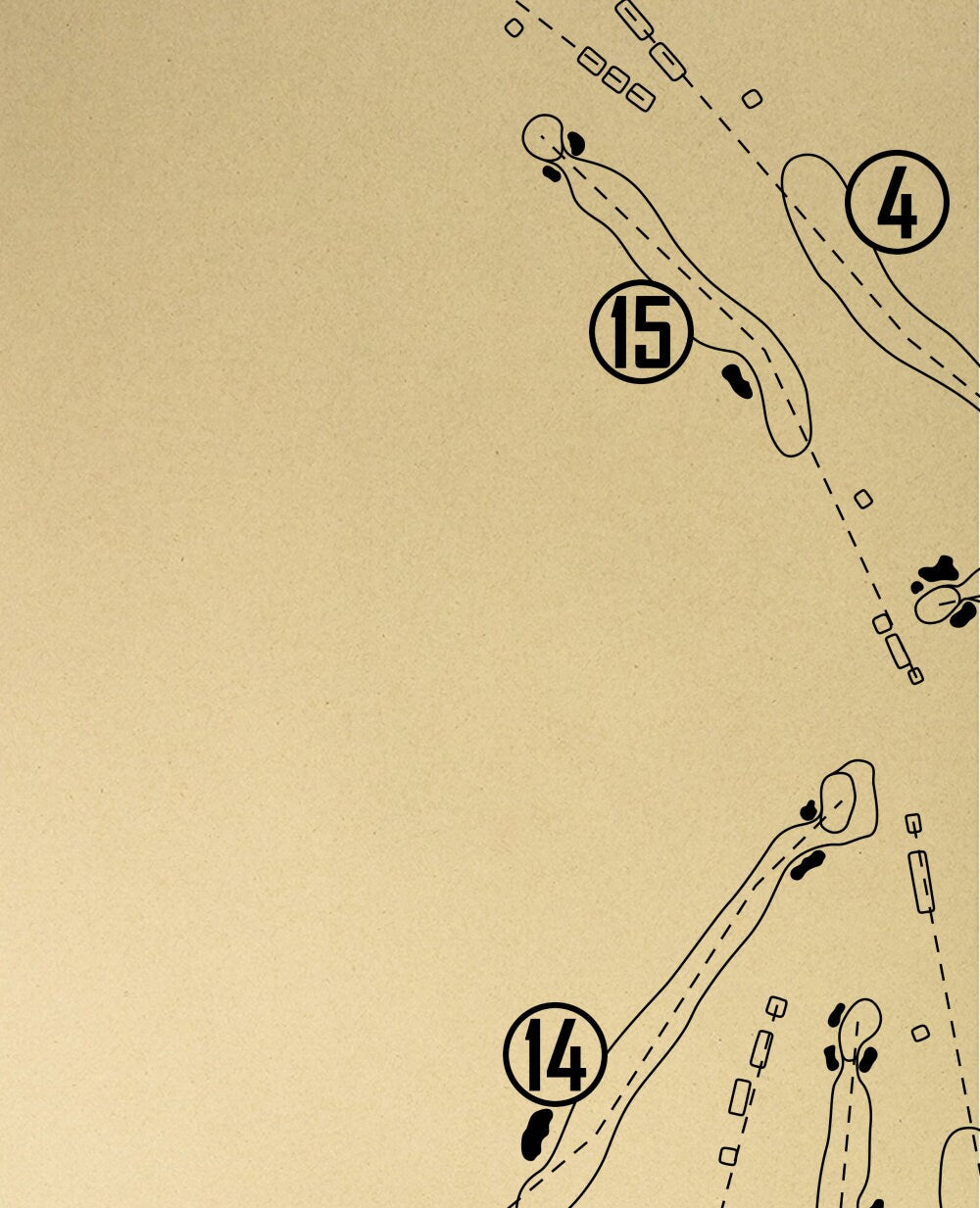 Congressional Country Club Gold Course Outline (Print)