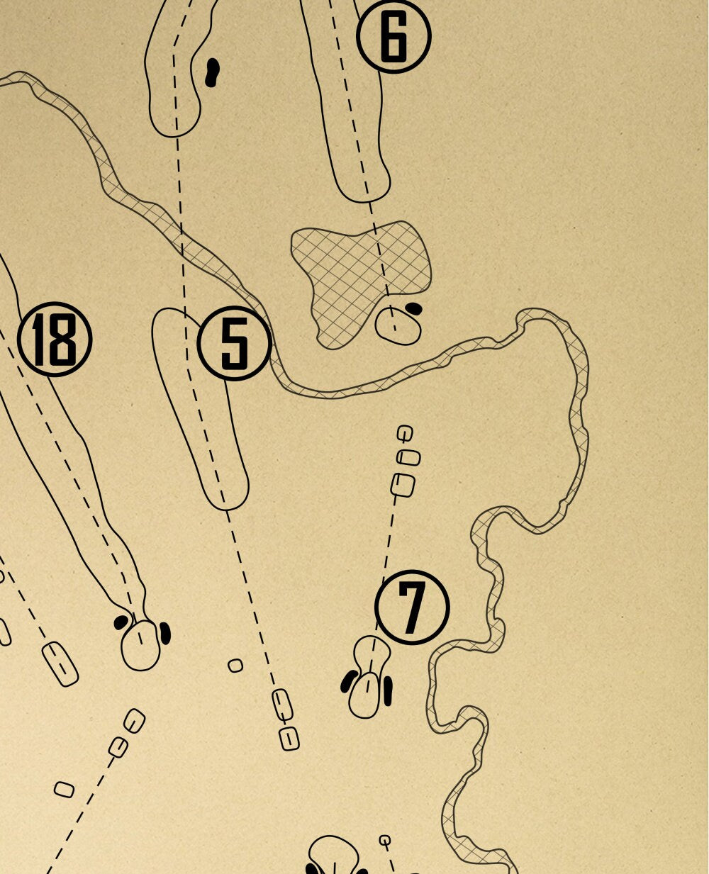 Green Knoll Golf Course Outline (Print)