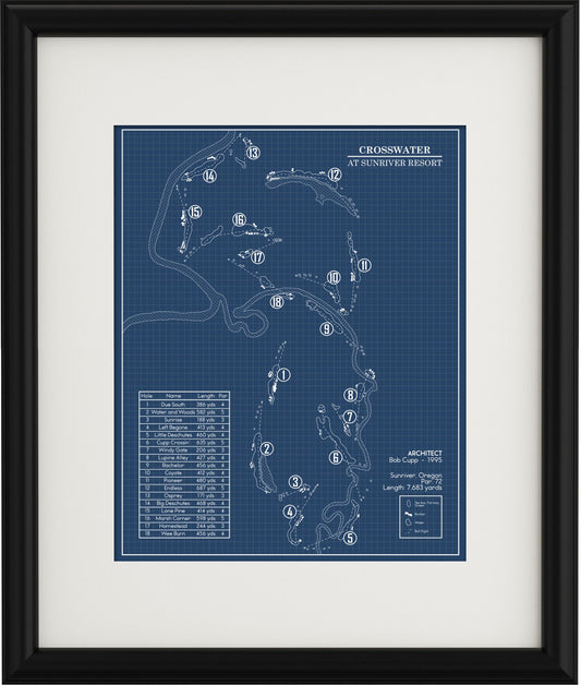 Crosswater Golf Course Blueprint (Print)