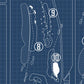 Brickyard Crossing Golf Course Blueprint (Print)