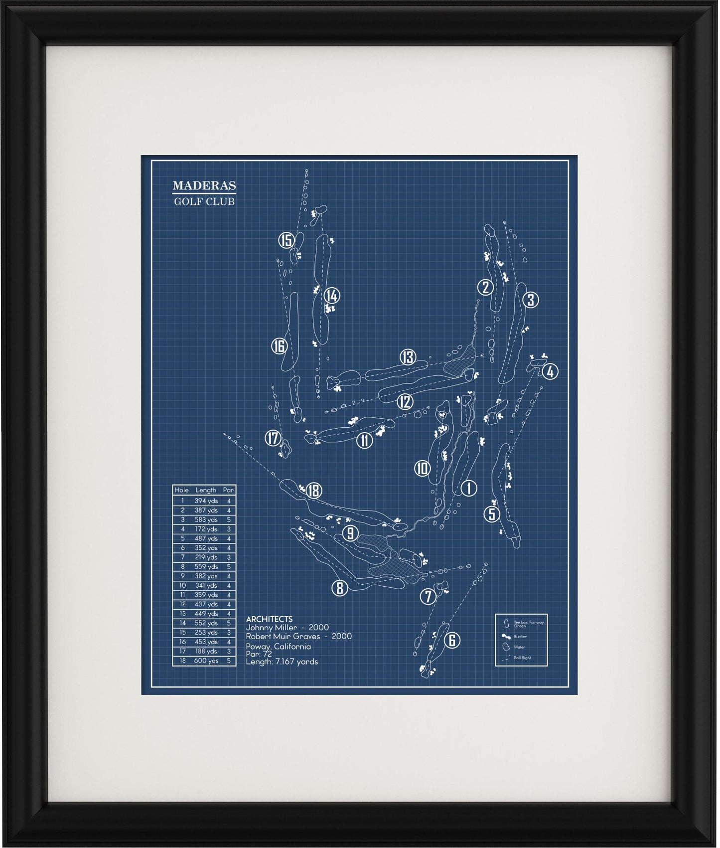 Maderas Golf Club Blueprint (Print)