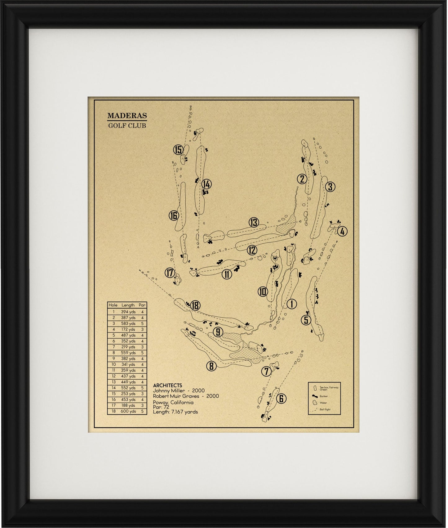 Maderas Golf Club Outline (Print)