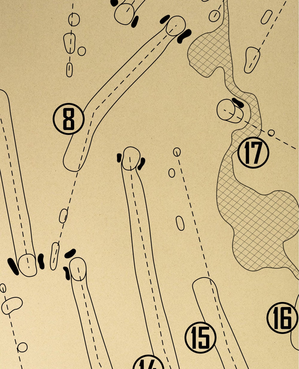 Bonnie Brook Golf Course Outline (Print)