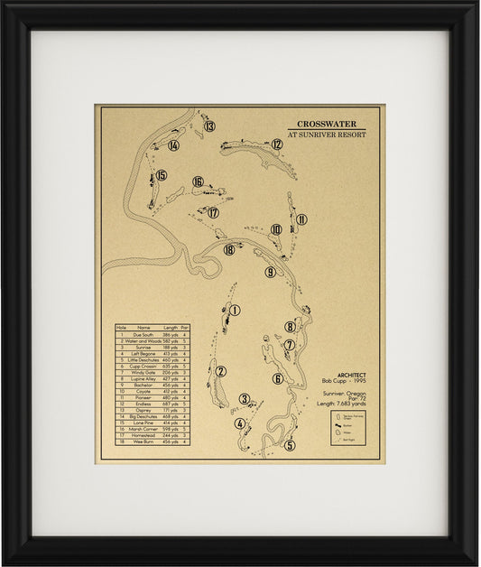 Crosswater Golf Course Outline (Print)