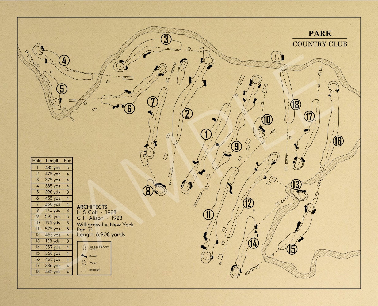 Park Country Club Outline (Print)