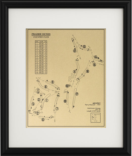 Prairie Dunes Country Club Outline (Print)