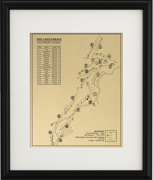 The Greenbrier Old White Course Outline (Print)