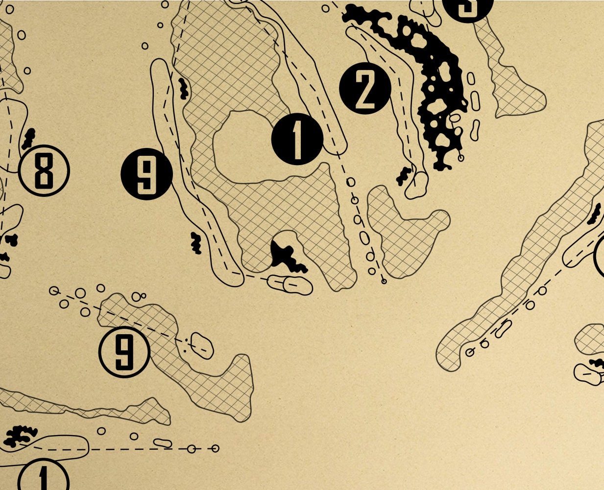 Thistle Golf Club Outline (Print)