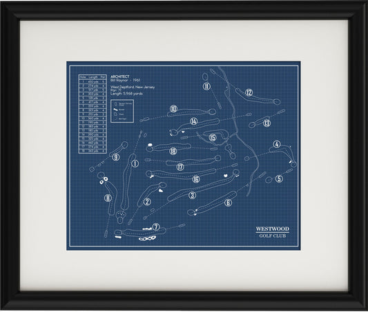 Westwood Golf Club Blueprint (Print)