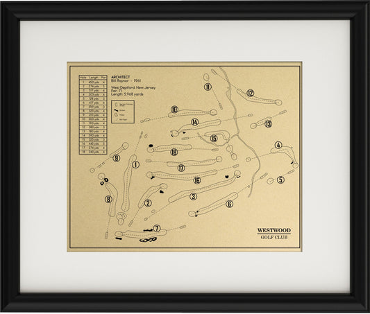 Westwood Golf Club Outline (Print)